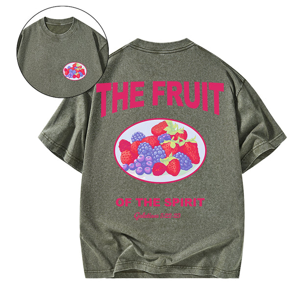 GC-WTSA1458 The Fruit Of The Spirit Christian Washed T-Shirt