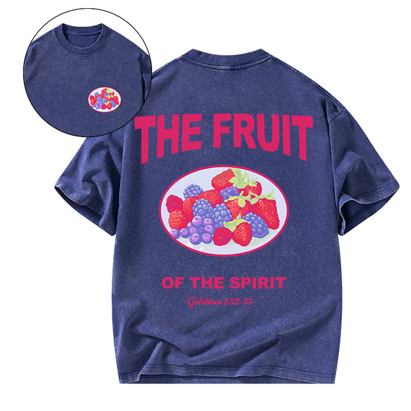 GC-WTSA1458 The Fruit Of The Spirit Christian Washed T-Shirt