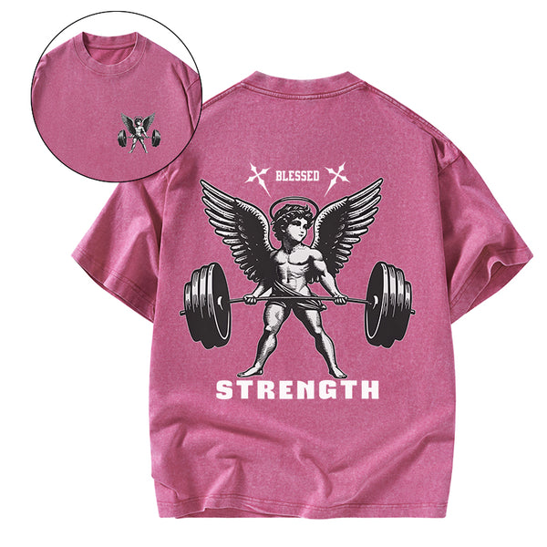 GC-WTSA1467 Strength Christian Washed T-Shirt