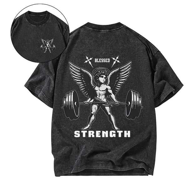 GC-WTSA1467 Strength Christian Washed T-Shirt