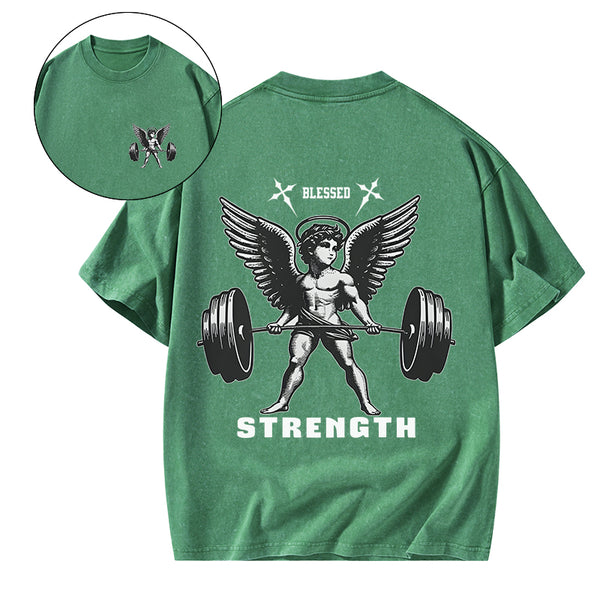 GC-WTSA1467 Strength Christian Washed T-Shirt