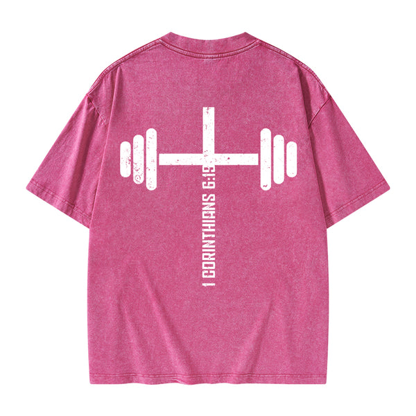 GC-WTSA1491 Christian Fitness Corinthians Christian Washed T-Shirt
