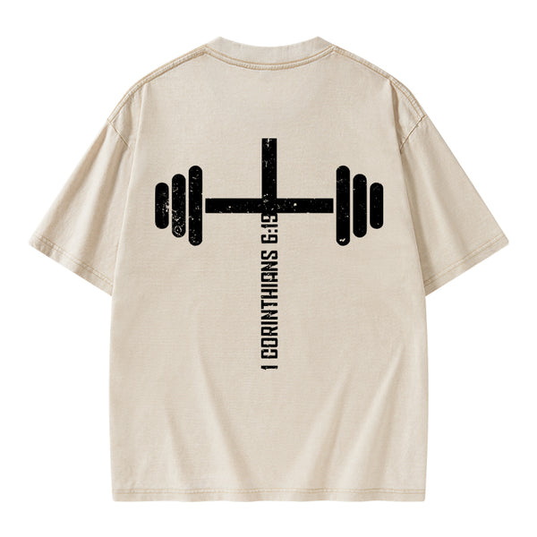 GC-WTSA1491 Christian Fitness Corinthians Christian Washed T-Shirt