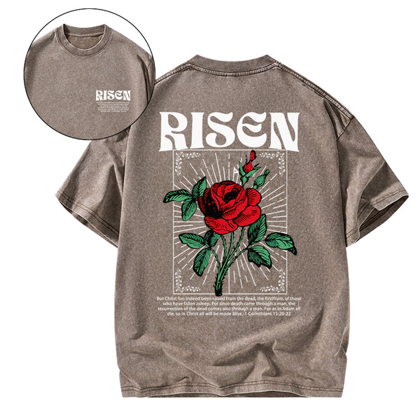 GC-WTSA1530 Risen Christian Washed T-Shirt