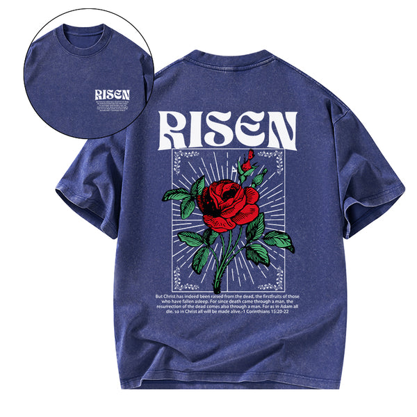 GC-WTSA1530 Risen Christian Washed T-Shirt