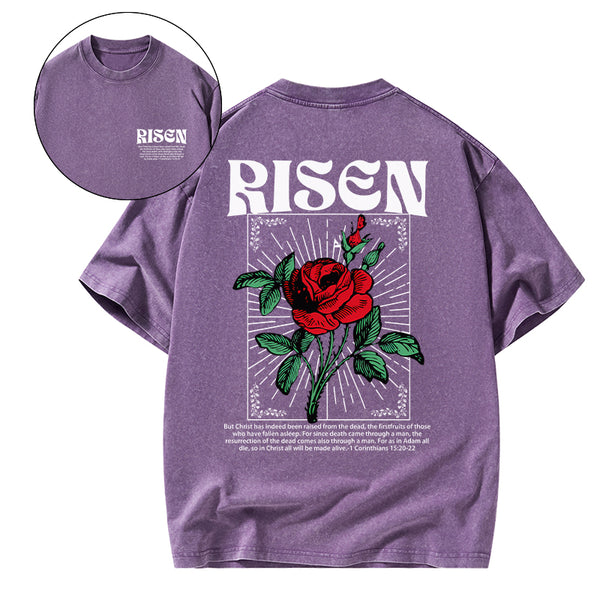 GC-WTSA1530 Risen Christian Washed T-Shirt