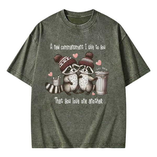 GC-WTSA1545 You Love One Another Christian Washed T-Shirt