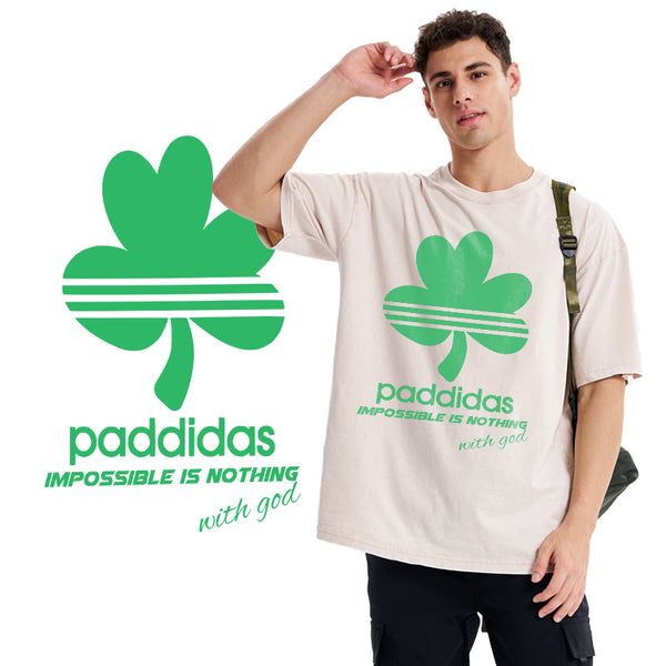 GC-WTSA1591 Impossible Is Nothing With God Christian Washed T-Shirt