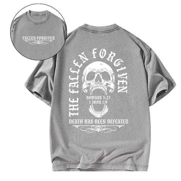 GC-WTSA1593 The Fallen Forgiven Christian Washed T-Shirt