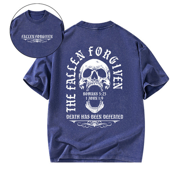 GC-WTSA1593 The Fallen Forgiven Christian Washed T-Shirt