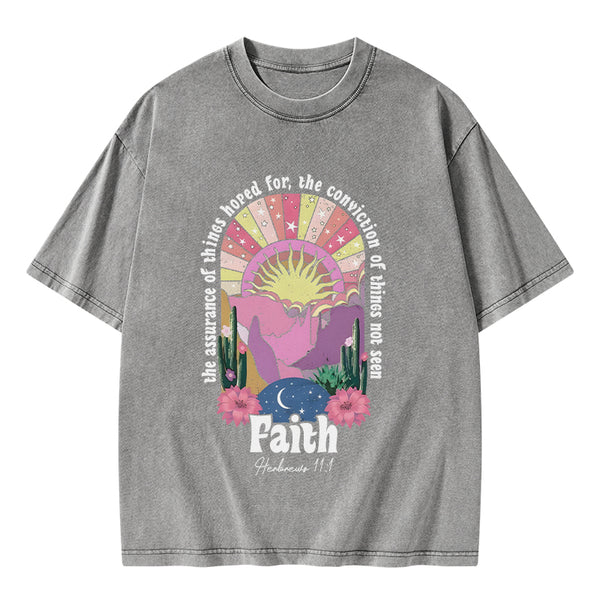 GC-WTSA1597 The Assurance Of Things Hoped For Christian Washed T-Shirt