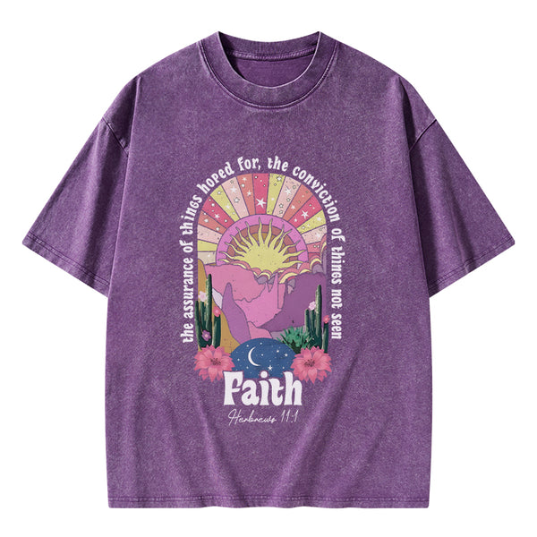 GC-WTSA1597 The Assurance Of Things Hoped For Christian Washed T-Shirt