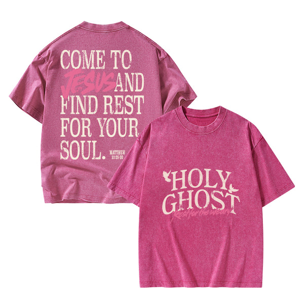 Holy Ghost Christian Washed T-Shirt