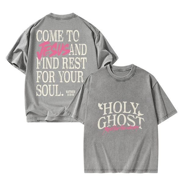 Holy Ghost Christian Washed T-Shirt