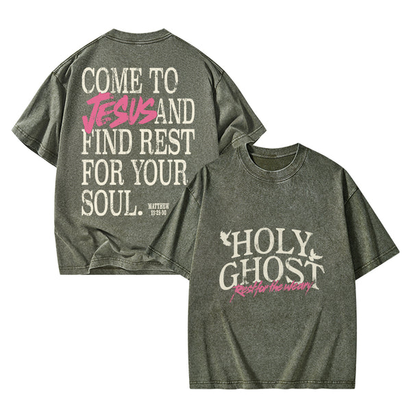 Holy Ghost Christian Washed T-Shirt