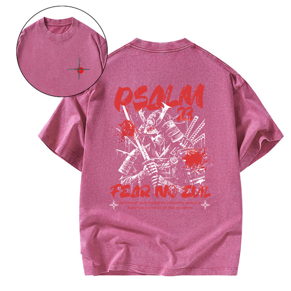 Fear No Evil Christian Washed T-Shirt