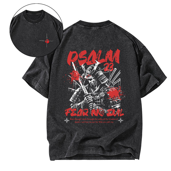 Fear No Evil Christian Washed T-Shirt