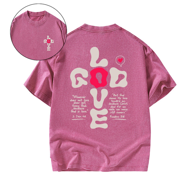 God Love Christian Washed T-Shirt