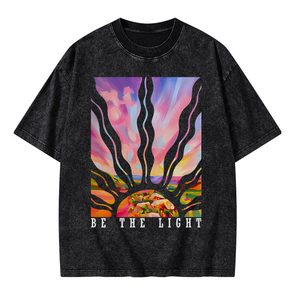 GC-WTSA1700 Be The Light Christian Washed T-Shirt