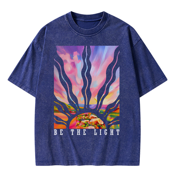 GC-WTSA1700 Be The Light Christian Washed T-Shirt