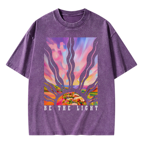 GC-WTSA1700 Be The Light Christian Washed T-Shirt