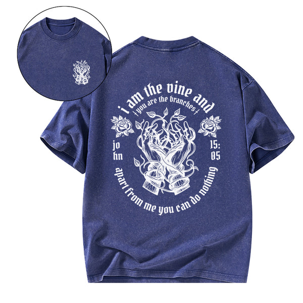 I Am The True Vine Christian Washed T-Shirt