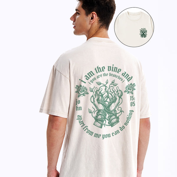 I Am The True Vine Christian Washed T-Shirt