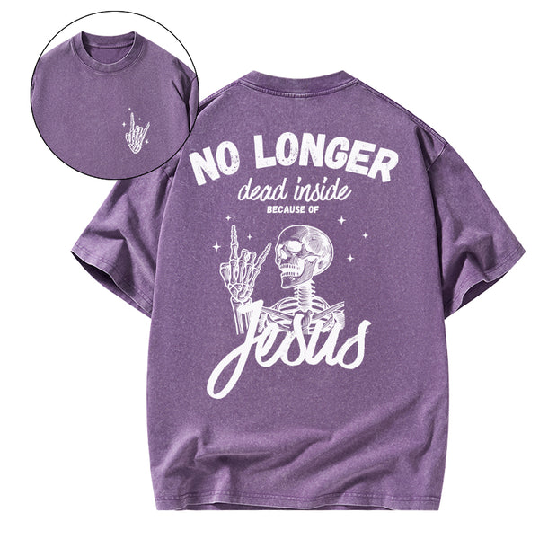 GC-WTSA1715 No Longer Dead Inside Christian Washed T-Shirt