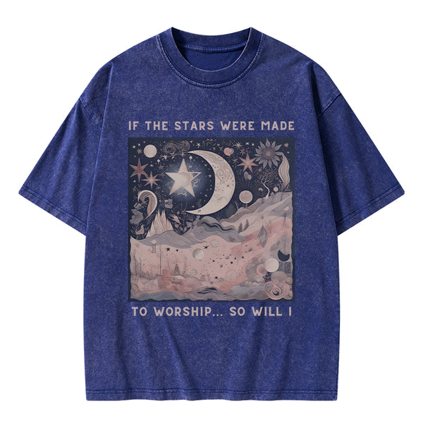 If The Stars Were Made To Worship Christian Washed T-Shirt