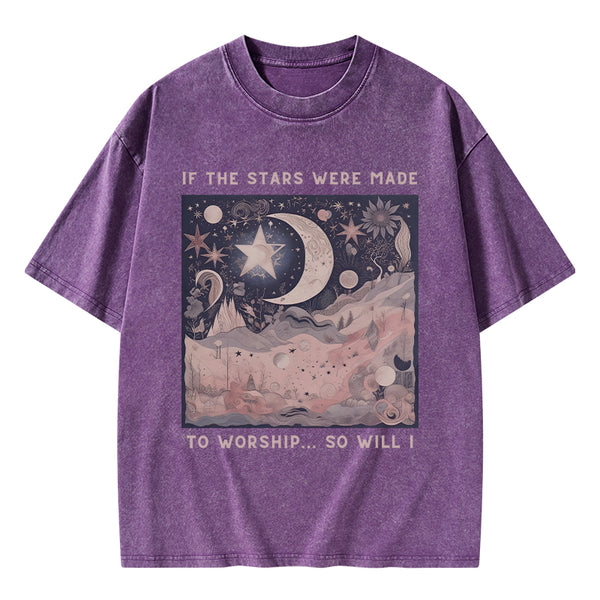 If The Stars Were Made To Worship Christian Washed T-Shirt