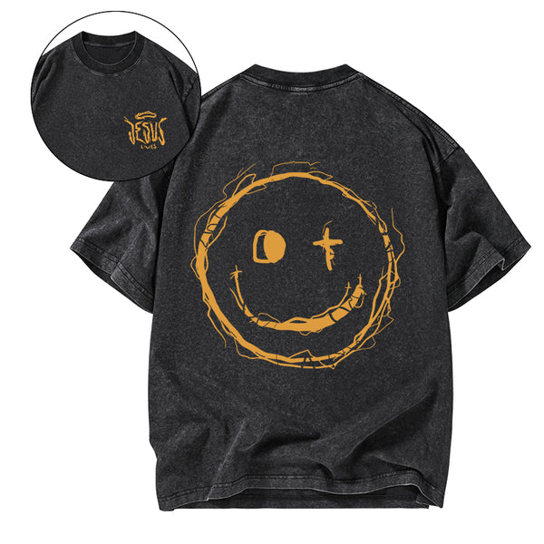 Jesus Lives Christian Washed T-Shirt
