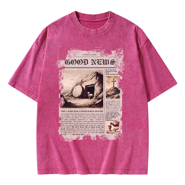 Good News Christian Washed T-Shirt