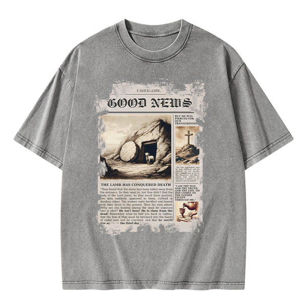 Good News Christian Washed T-Shirt