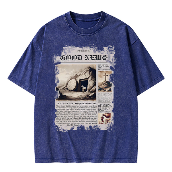 Good News Christian Washed T-Shirt
