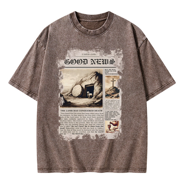 Good News Christian Washed T-Shirt