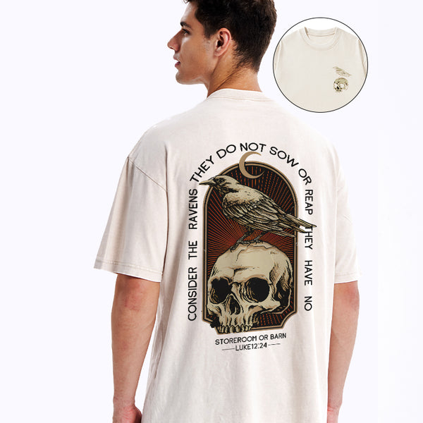 GC-WTSA1750 Consider the ravens Christian Washed T-Shirt