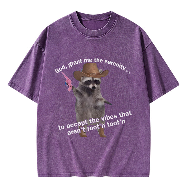 GC-WTSA1775 God Grant Me The Serenity Christian Washed T-Shirt