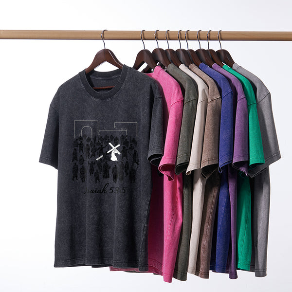He Was Crushed For Our Iniquities Christian Washed T-Shirt