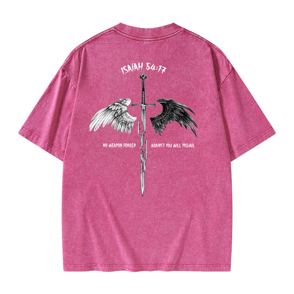 No Weapon Formed Christian Washed T-Shirt