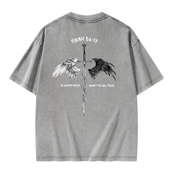 No Weapon Formed Christian Washed T-Shirt