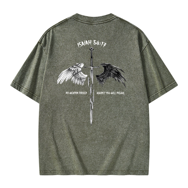 No Weapon Formed Christian Washed T-Shirt