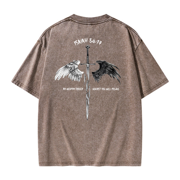 No Weapon Formed Christian Washed T-Shirt