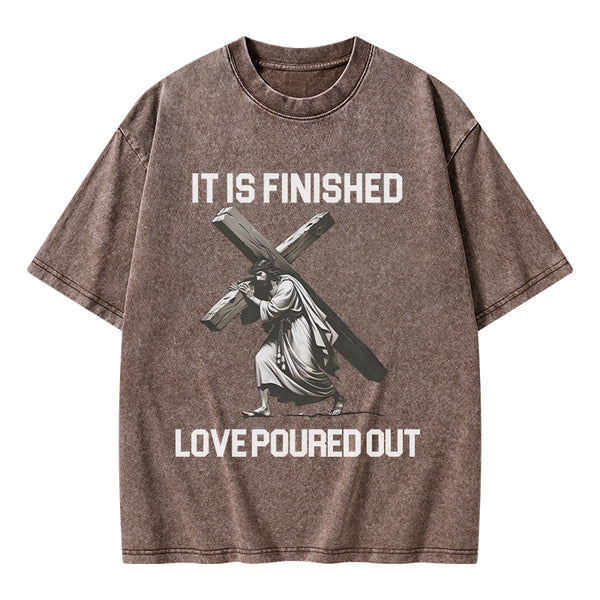 GC-WTSA1867 It Is Finished Christian Washed T-Shirt