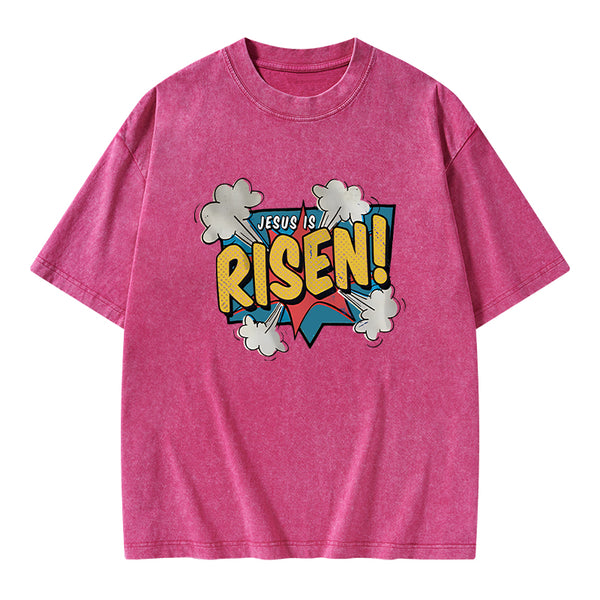 Jesus Is Risen Christian Washed T-Shirt