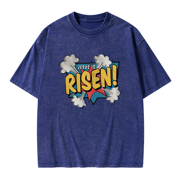 Jesus Is Risen Christian Washed T-Shirt