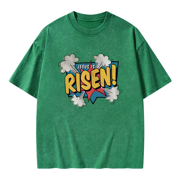 Jesus Is Risen Christian Washed T-Shirt