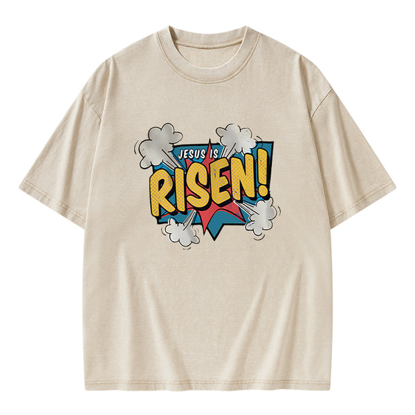 Jesus Is Risen Christian Washed T-Shirt