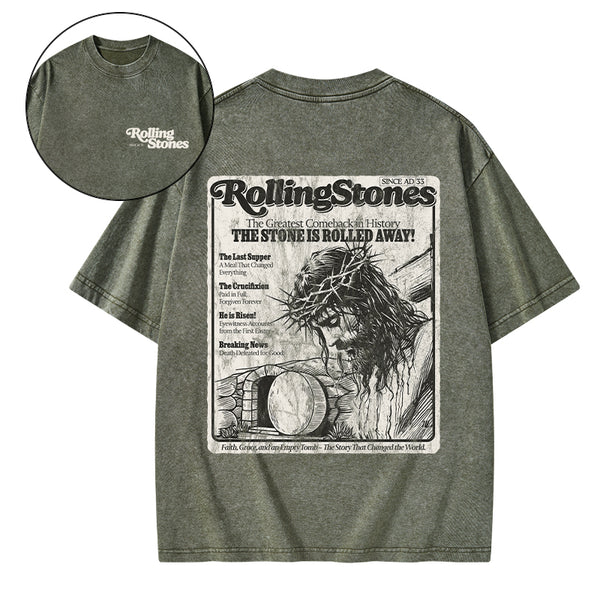 Rolling Stones Resurrection Christian Washed T-Shirt