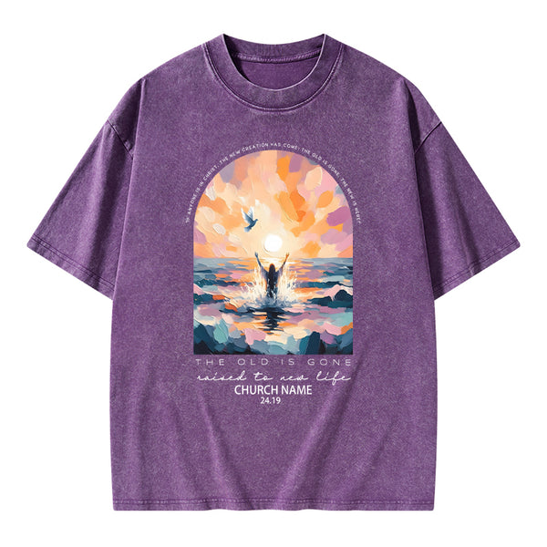 Personalized The Lord Is Gone Christian Washed T-Shirt