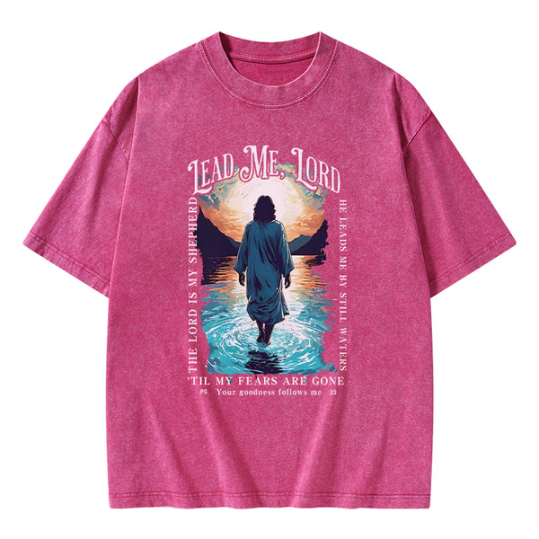 GC-WTSA1993 Lead Me Lord Christian Washed T-Shirt